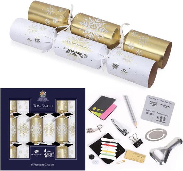 Tom Smith Christmas Cracker Premium #802 Gold & White
