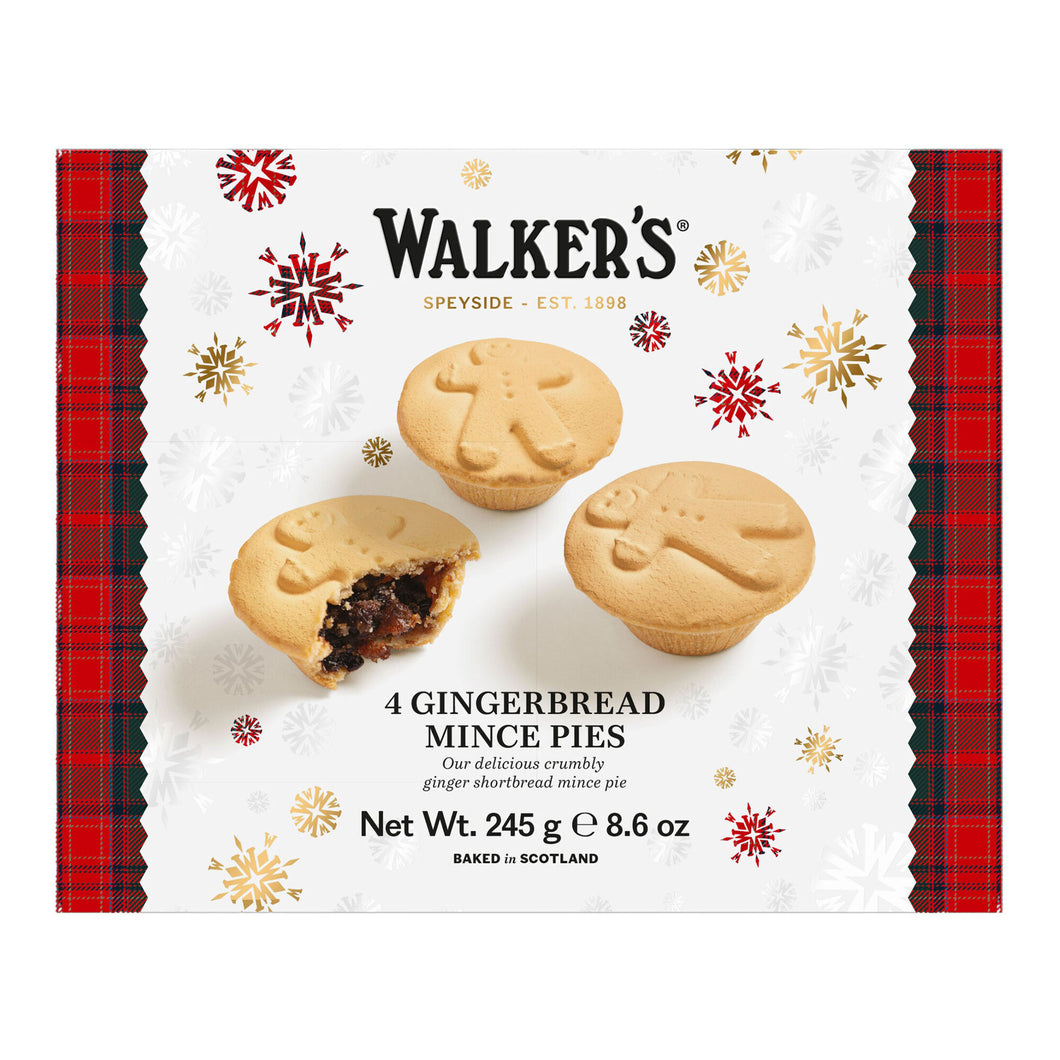 Walkers Shortbread Mincemeat pies GINGERBREAD #3161 FRAGILE CHRISTMAS