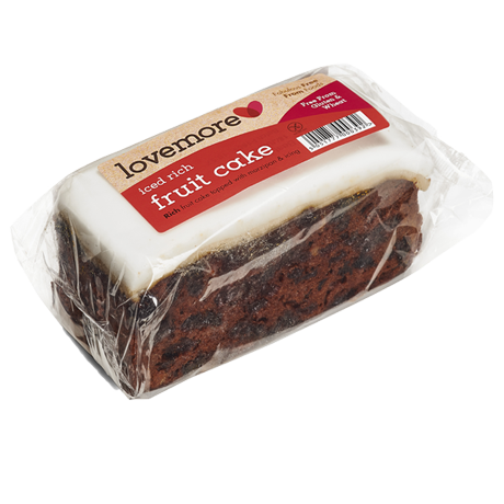 Lovemore Gluten Free Iced Fruit Cake 330g - CHRISTMAS