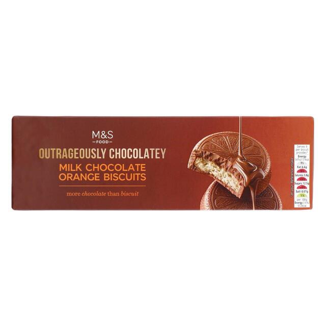 M&S Outrageously Chocolatey Milk Chocolate Orange Biscuit 230g