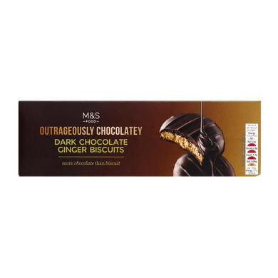 M&S Outrageously Chocolatey Dark Chocolate & Ginger Biscuits 175g
