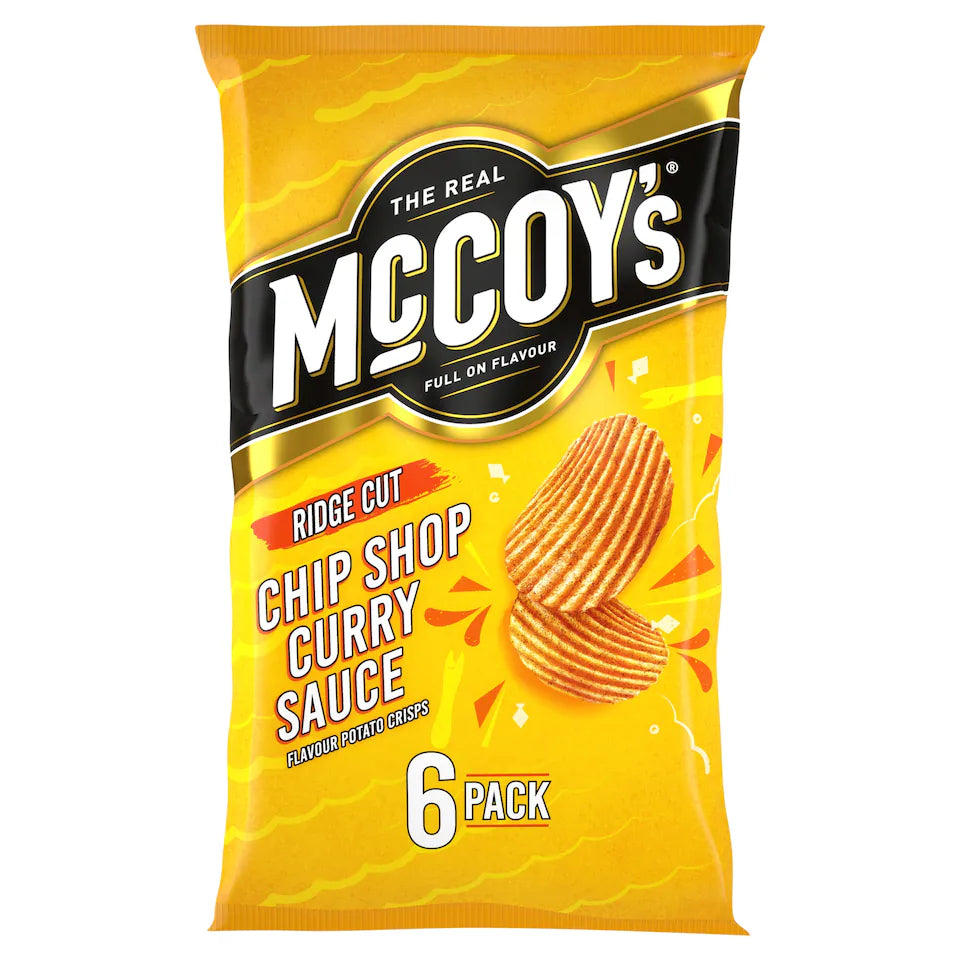 McCoy's Chip Shop curry Sauce Crisps 6 x 25g