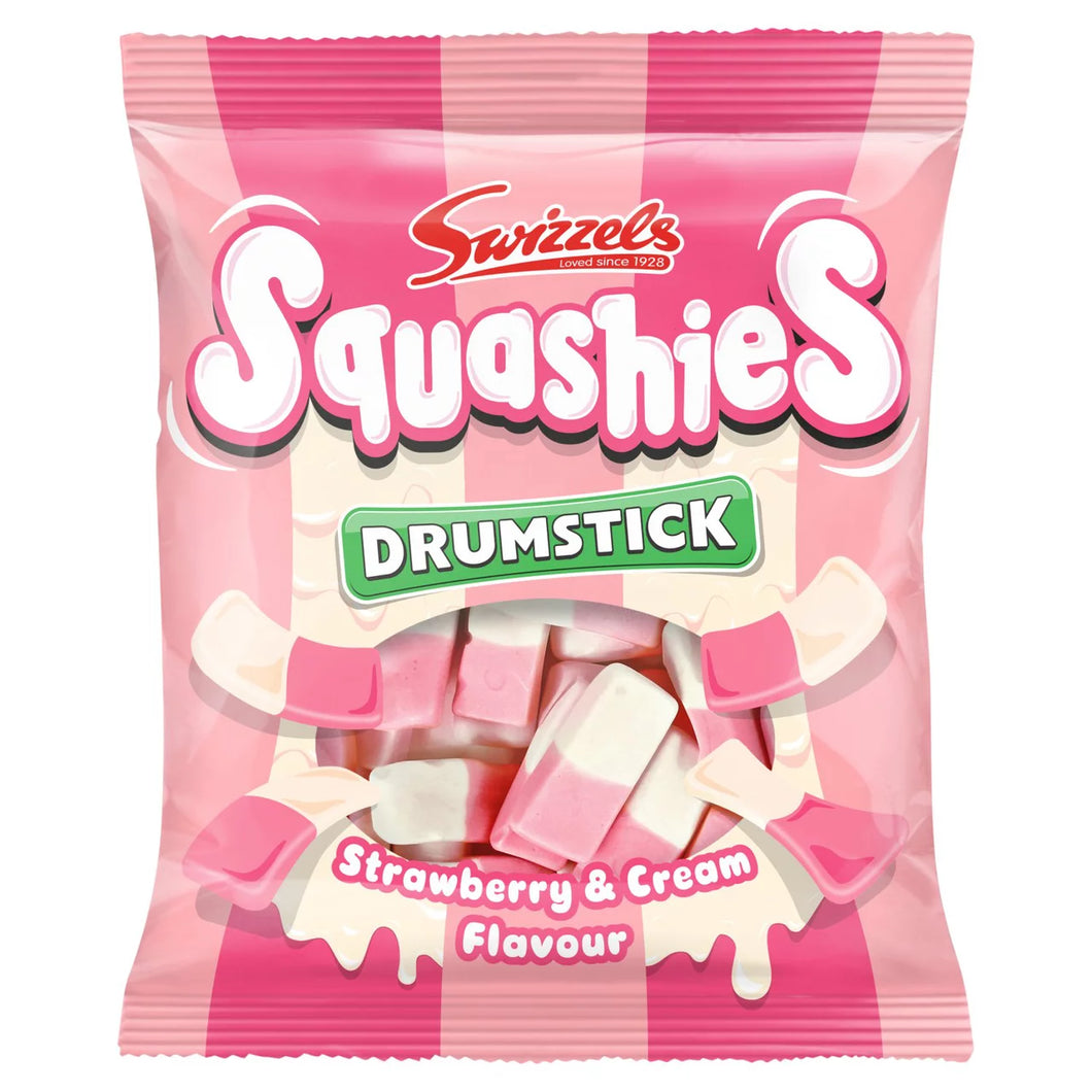 Swizzels Matlow Drumstick Squashies Strawbrerry & Cream Flavour Bag 140g