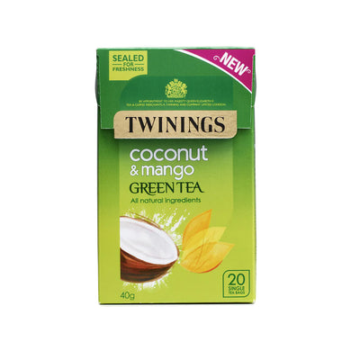 Twining Green Teabags Mango & Coconut 20 count