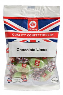 Fitzroy Chocolate Limes 100g Bag