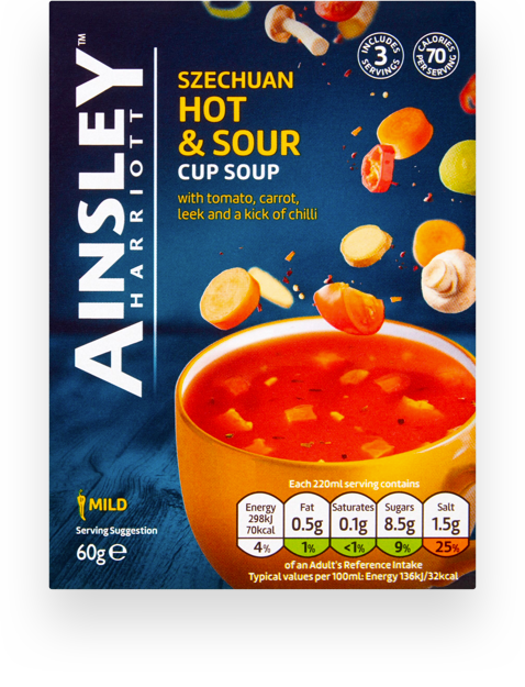 Ainsley Harriott Hot & Sour Cup Soup 60g