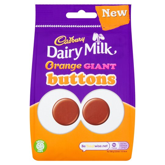 Cadbury Button Pouch ORANGE 100g