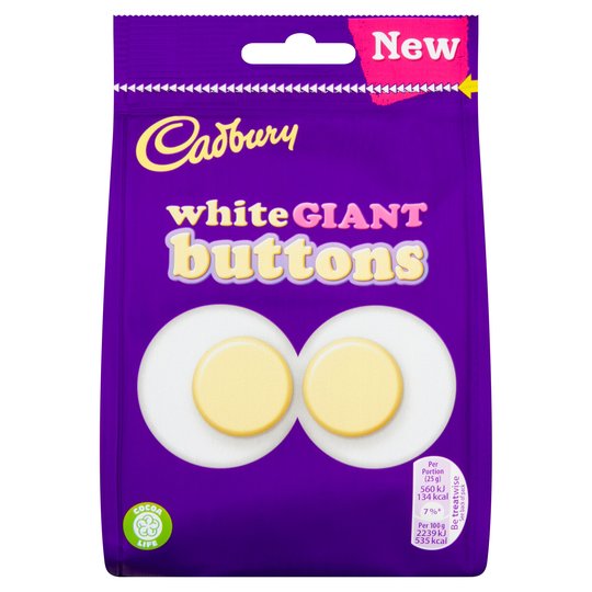 Cadbury Button Pouch WHITE 100g