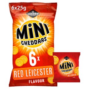 Jacobs Mini Cheddars Red Leicester 6 x 25g