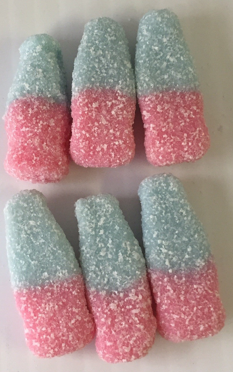 JG Fizzy Blue Bubble Gum Bottles Small (Kingsway) 100g