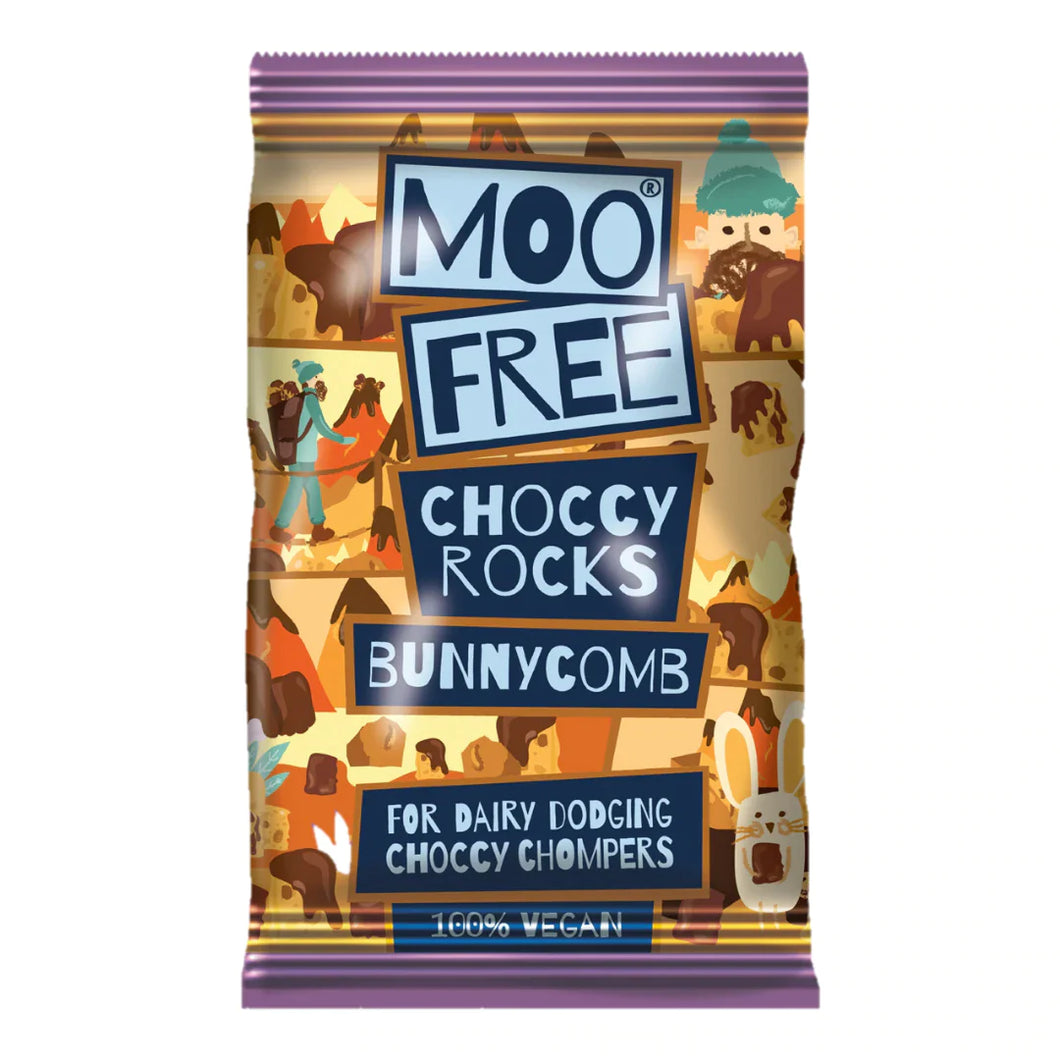 Moo Free Choccy Rocks Bunnycomb 35g BBE 6/23
