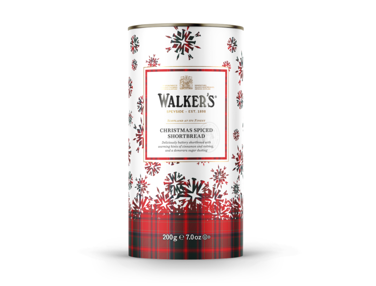Walkers Christmas Spiced Shortbread Tube 7oz # 1084 CHRISTMAS