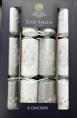 Tom Smith Christmas Crackers #1404 White Silver Family - Christmas