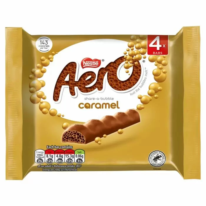 Aero CARAMEL Chocolate 4 pack 108g