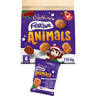 Cadbury Festive Animals Biscuits 119g CHRISTMAS