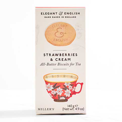 Elegant & English Biscuit Strawberries & Cream 4.9oz