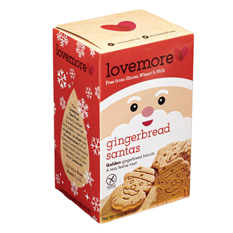 Lovemore Santa Gingerbread Gluten Free 195g- CHRISTMAS