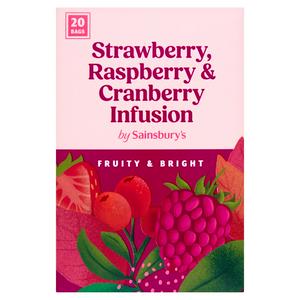 Sainsbury's Strawberry, Raspberry & Cranberry Teabags 20ct