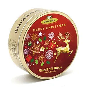 Simpkins Christmas Reindeer Mixed Fruit travel Sweets tin 7oz