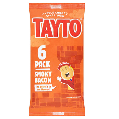 Tayto Smoky Bacon Crisps FAMILY 6 X 25g pack