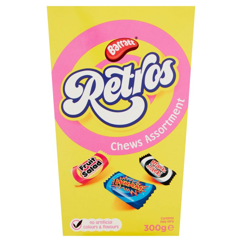 Barratt Retros Chews Asst Carton 300g - Christmas