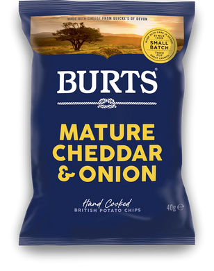 Burts Mature Cheddar & Onion Crisps 150g (5.3 oz)