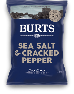 Burts Lightly Sea Salt & Cracked Pepper Crisps 150g (5.3 oz)