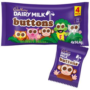 Cadbury Dairy Milk Buttons Multipack x4 57.6g