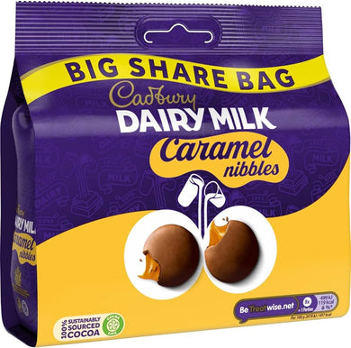 Cadbury Caramel Nibbles Bag 186g Big Share Bag
