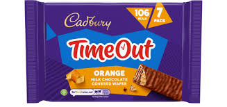 Cadbury Timeout Wafer Bar 7 Pack ORANGE