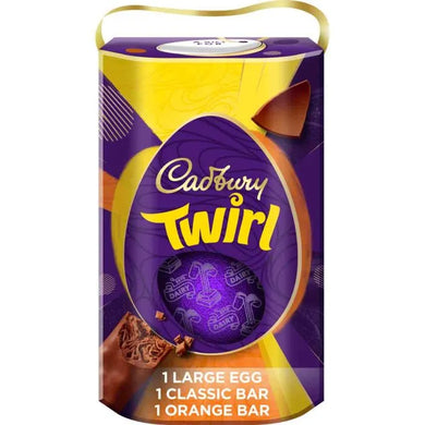 Cadbury Twirl ORANGE Easter Egg Indulgence 241g - FRAGILE