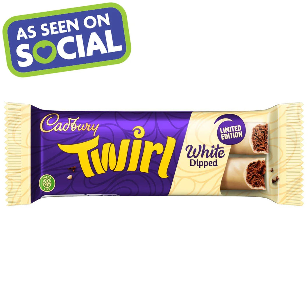 Cadbury Twirl Bar DIPPED WHITE