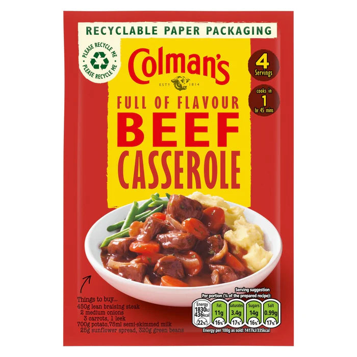 Colmans Beef Casserole Seasoning Mix