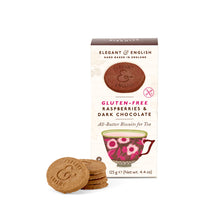 Elegant & English Biscuit  Gluten Free Raspberries & Dark Chocolate 4.4oz