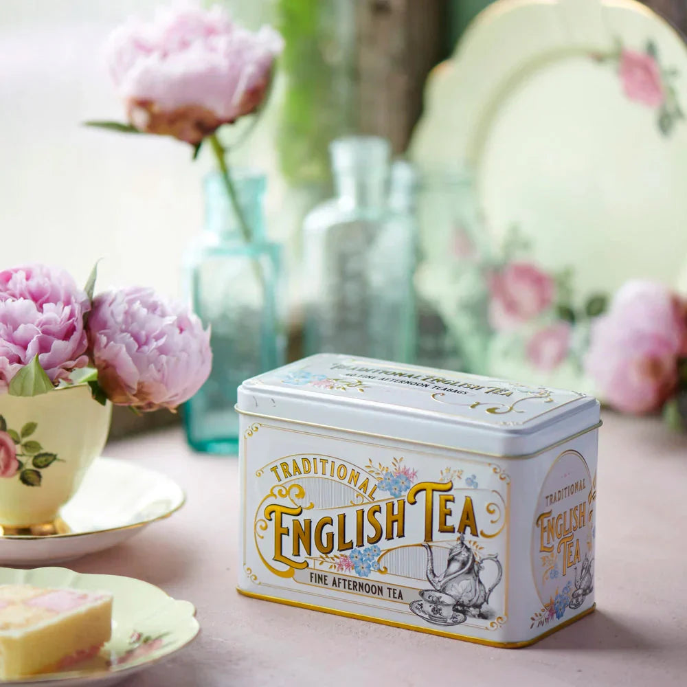 New English Teas Traditional English Tea tin White- Fine Afternoon tea 40 teabags