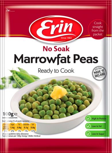 Erin No Soak Marrowfat Peas Bags 100g Irish