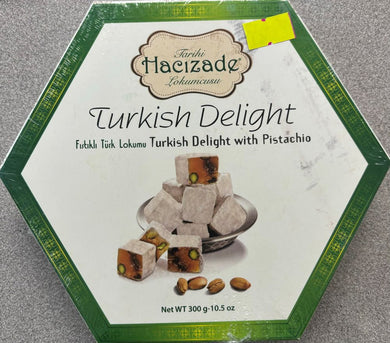 Hacizade Pistachio Turkish Delight 300g - Christmas