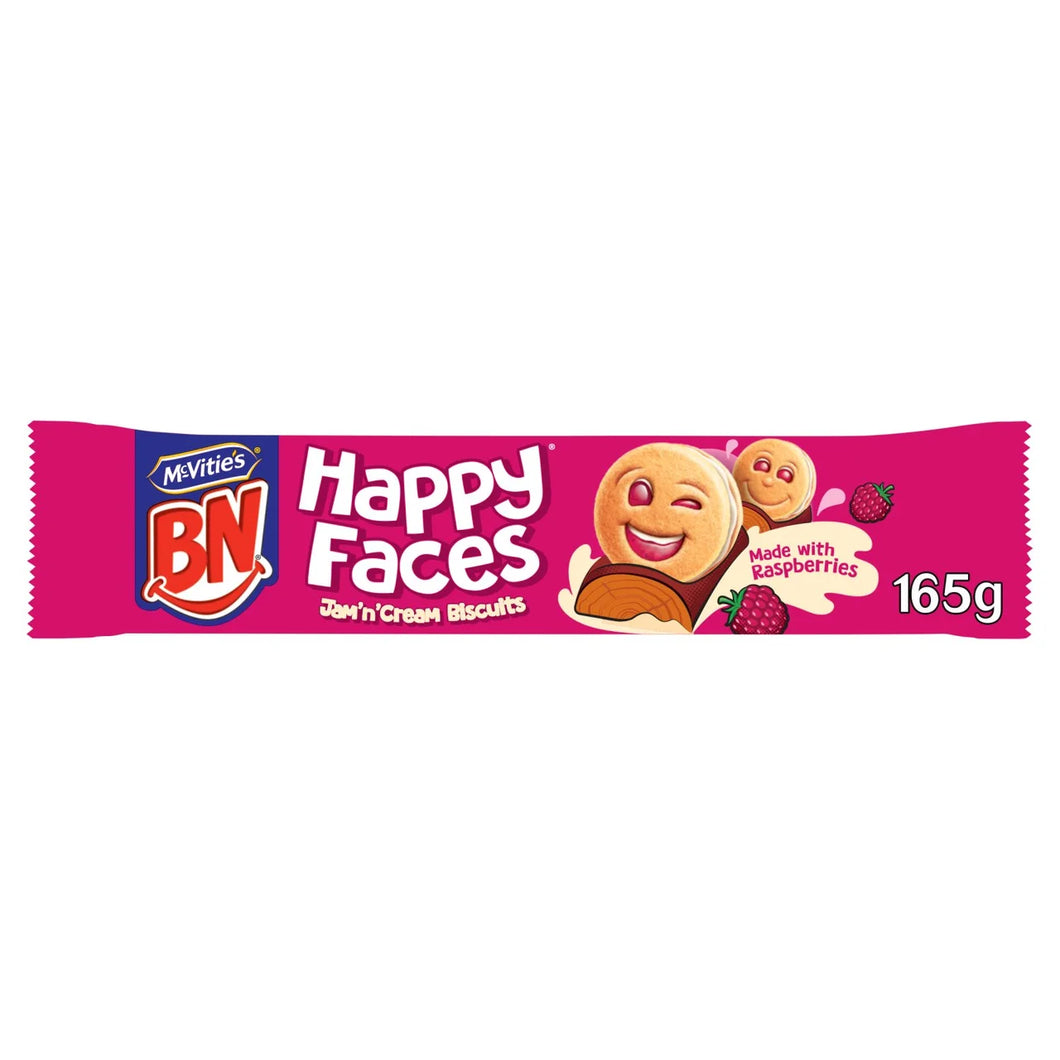 BN Mcvities Happy Faces Jam N Cram Biscuits 165g