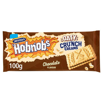 McVitie's Hobnobs Oaty Milky  Chocolate Flavour Cream Biscuits 100g