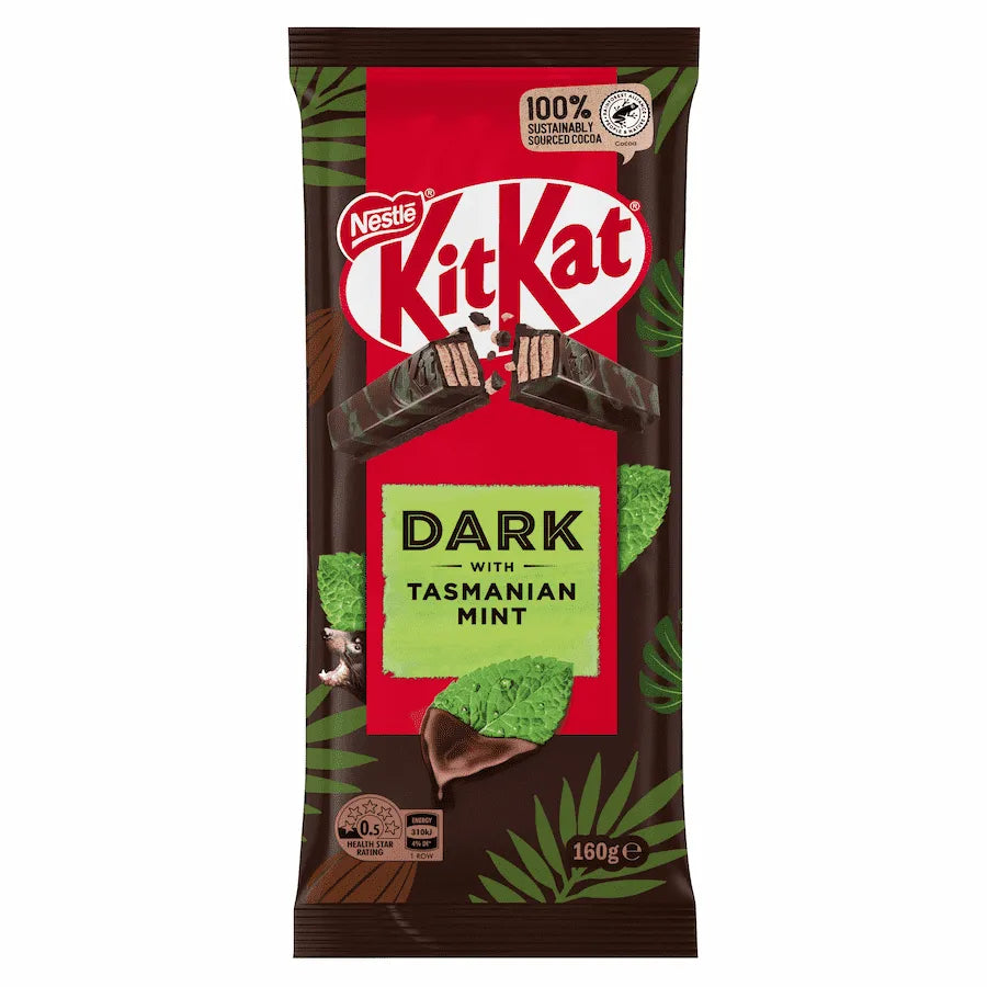 Kit Kat Dark with Tasmanian Mint Block 160g  AUSTRALIA