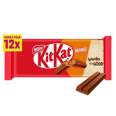 Nestle Kit Kat 2 Finger Orange Chocolate Biscuit FAMILY PACK 12 x 20g