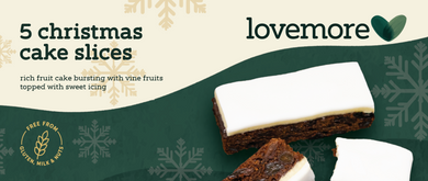 Lovemore Gluten Free Iced Fruit Cake Slices - CHRISTMAS