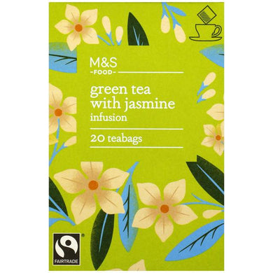 M&S Fairtrade Green Tea with Jasmine Tea Bags 20 per pack