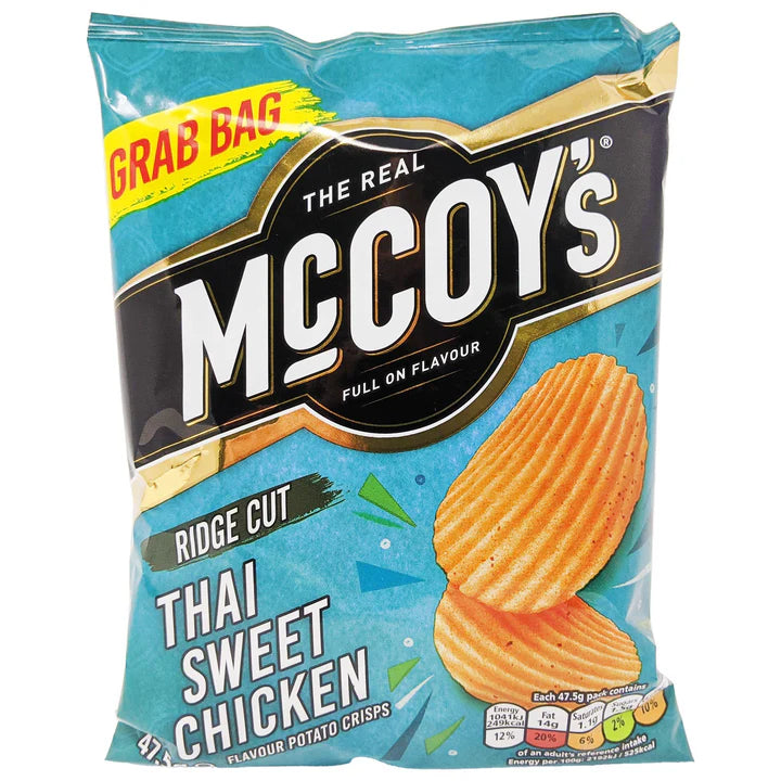 McCoys Thai Sweet Chicken Flavoured Crisps Grab Bag 45g- Vegetarian