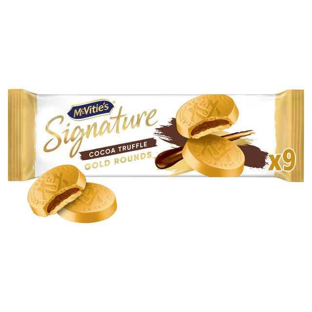 McVitie's Signature Cocoa Truffle Gold  Rounds Biscuit 109g NEW