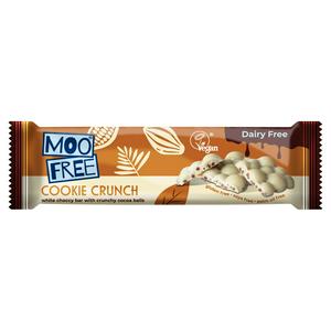 Moo Free Cookie Crunch White Choccy bar Crunchy cocoa Balls 35g