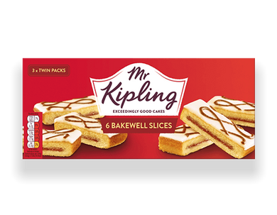 Mr Kipling Mini Bakewell Slice 6 - Fragile - CHRISTMAS
