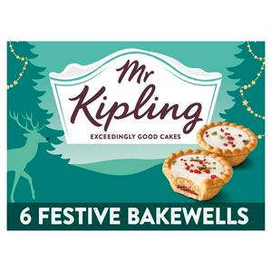 Mr Kipling Festive Bakewells 6's - FRAGILE- Christmas