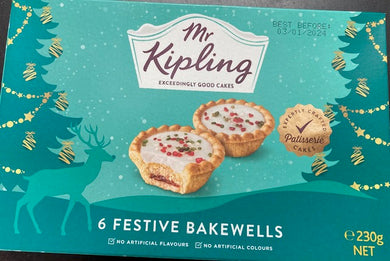 Mr Kipling Festive Bakewells 6's - FRAGILE- Christmas