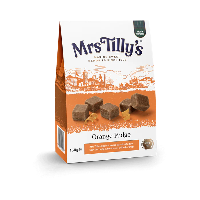 Mrs Tilly's ORANGE Scottish Fudge Box 150g